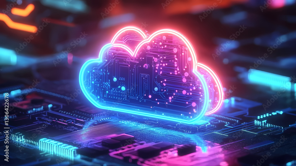 Cloud Shape Made from Circuit Board Design Cloud Shape Made from Circuit Board Design