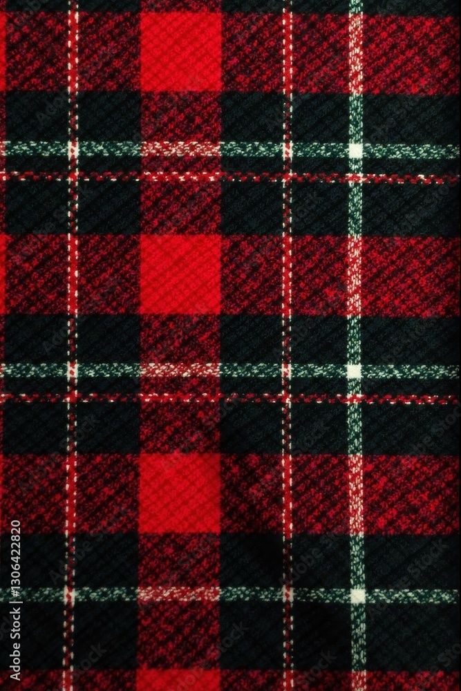 Vibrant red & black tartan overlaid by fresh green & white stripes Classic plaid ideal for fashion , clothing, scottish Vibrant red & black tartan overlaid by fresh green & white stripes Classic plaid ideal for fashion , clothing, scottish