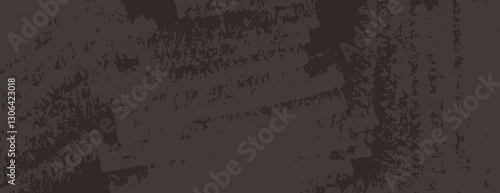 Dark brown grunge background with a textured, distressed look. The background features a rough, brown pattern throughout. Brush stroke texture background. Brown background vector.