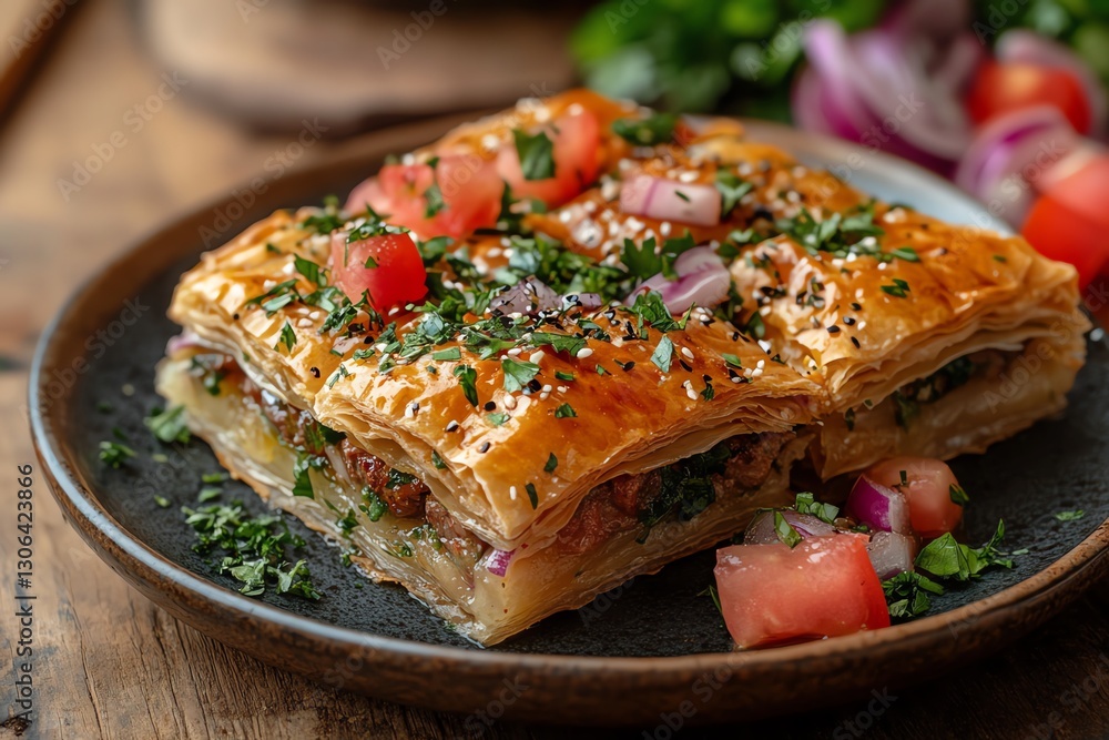Deliciously Homemade Baklava with Fresh Ingredients and Flavorful Toppings Deliciously Homemade Baklava with Fresh Ingredients and Flavorful Toppings
