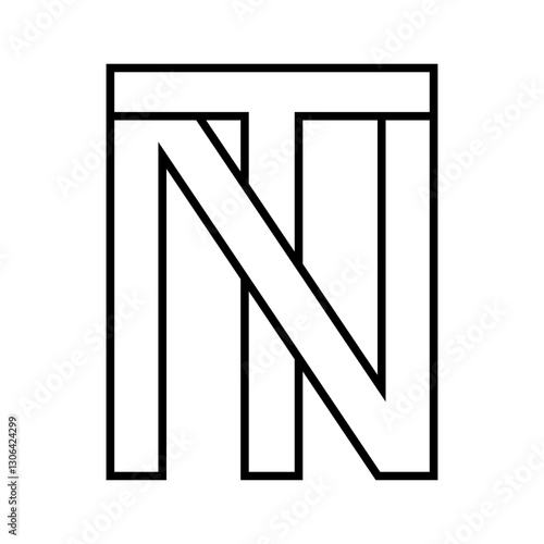 Logo sign tn nt icon double...