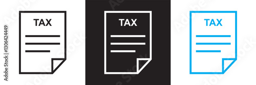 Taxes profit icon.  isolated on white and black background. Vector illustration. EPS 10