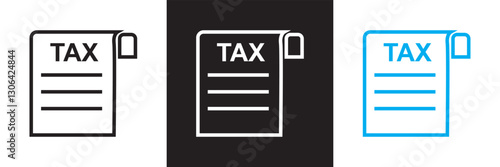 Taxes profit icon.  isolated on white and black background. Vector illustration. EPS 10