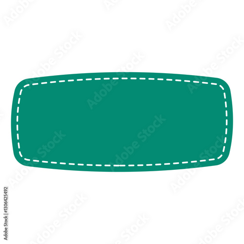 Vibrant Green Tag Stitched ...