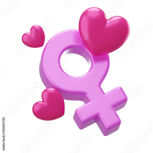 Women's International Day 3D Illustration