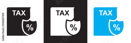Taxes profit icon.  isolated on white and black background. Vector illustration. EPS 10