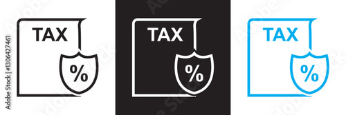 Taxes profit icon.  isolated on white and black background. Vector illustration. EPS 10