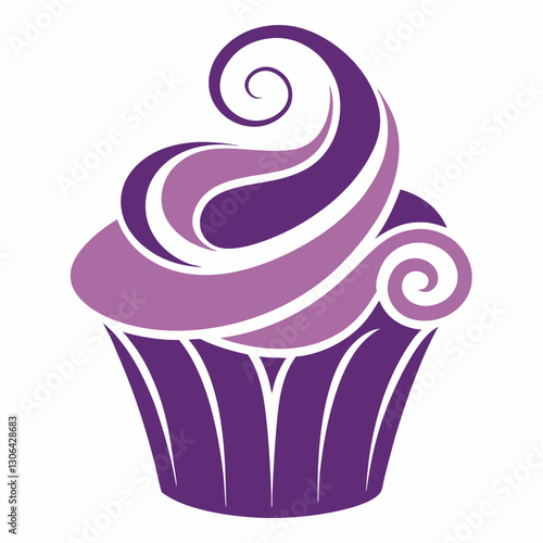 elegant cupcake swirl with a minimalist touch 