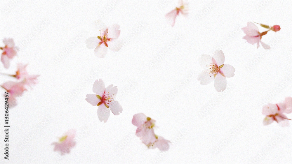 Naklejka premium spring flowers on white background