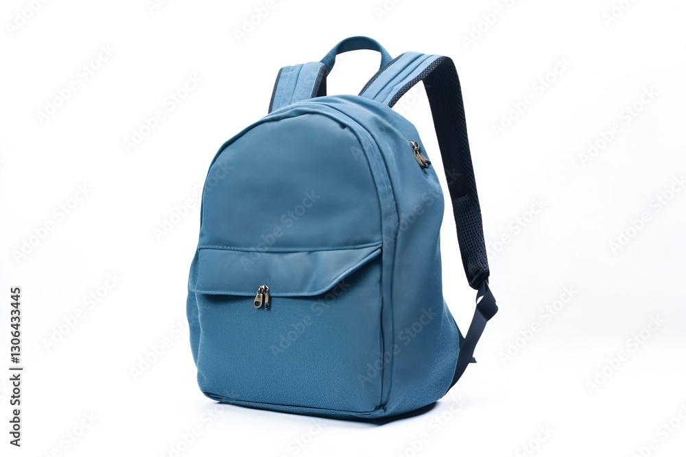 Blue backpack isolated on white knapsackschoolbagSingle objectSchool item Blue backpack isolated on white knapsackschoolbagSingle objectSchool item