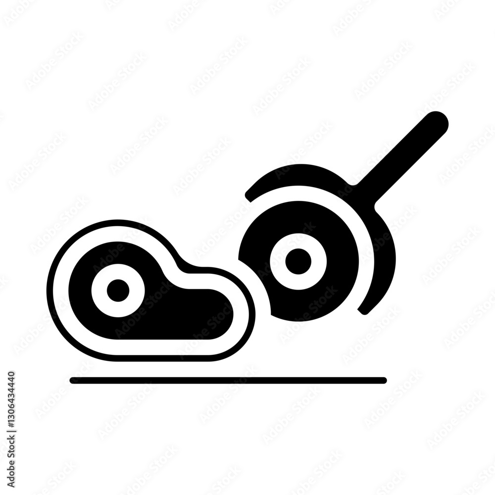 Obraz premium meat Solid icon