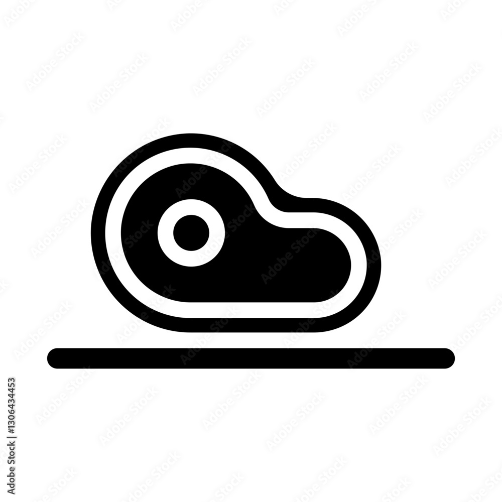 Obraz premium meat Solid icon