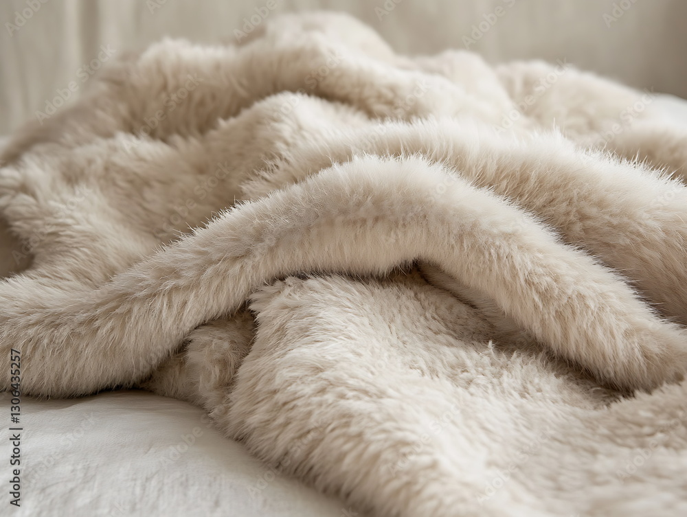 A close up of the soft fluffy texture of beige A close up of the soft fluffy texture of beige