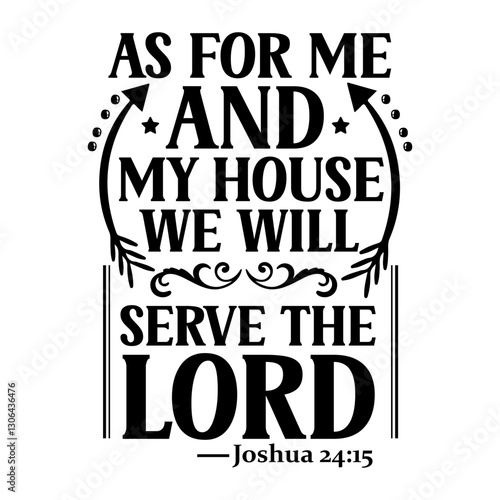 As for me and my house we will serve the Lord Svg