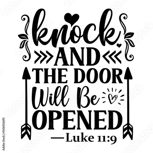 Knock and the door will be opened Svg