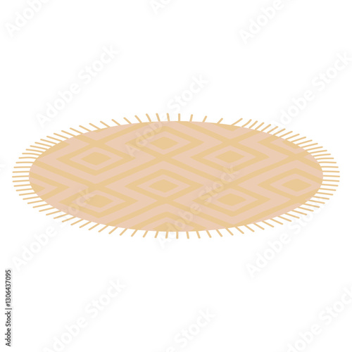 Cartoon Wool Carpet Vector