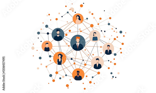 Marketing business idea and office icons illustrator or infographic for presentation background