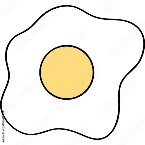 Hand Drawn Fried Egg Doodle