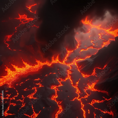 Photorealistic Biblical Depiction of Hell – Fiery Underworld of Eternal Damnation