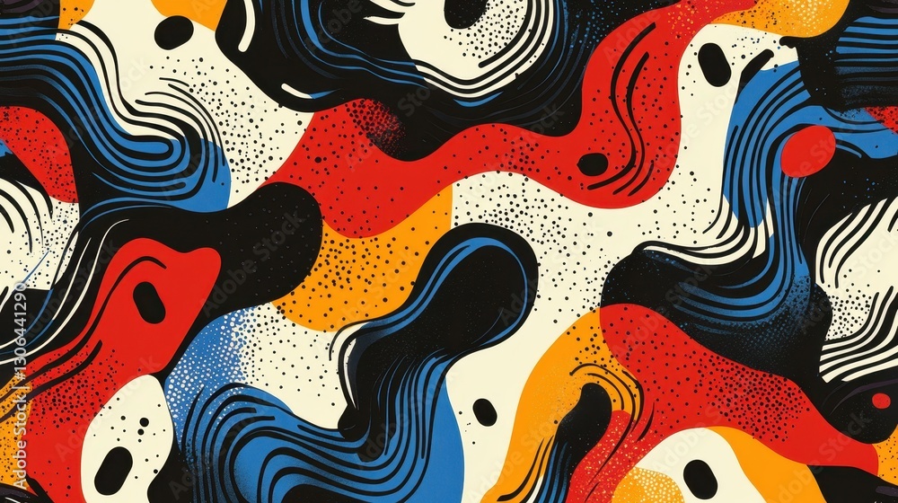Colorful abstract art with swirling patterns and bold contrasts Colorful abstract art with swirling patterns and bold contrasts