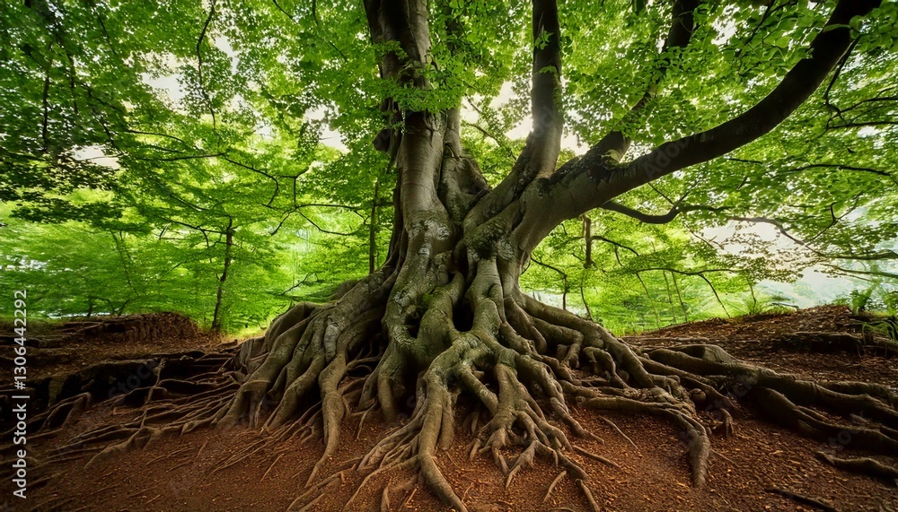 Obraz premium Majestic Old Trees with Amazing Roots