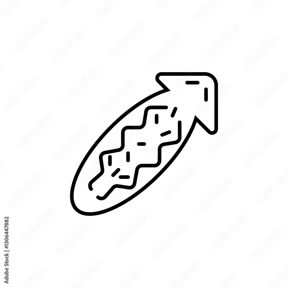 Planaria line icon Planaria line icon