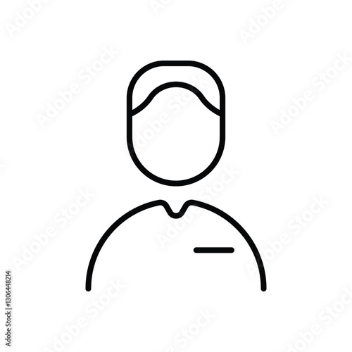 Man icon. Business icon vector line