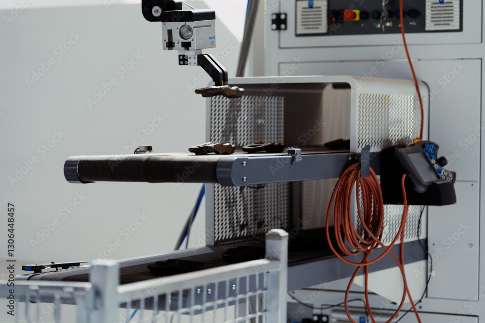 robot arm working in car factory