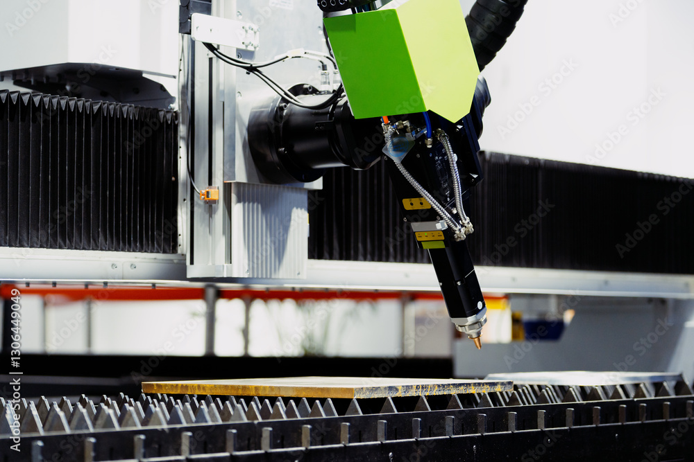 robot arm working in factory
