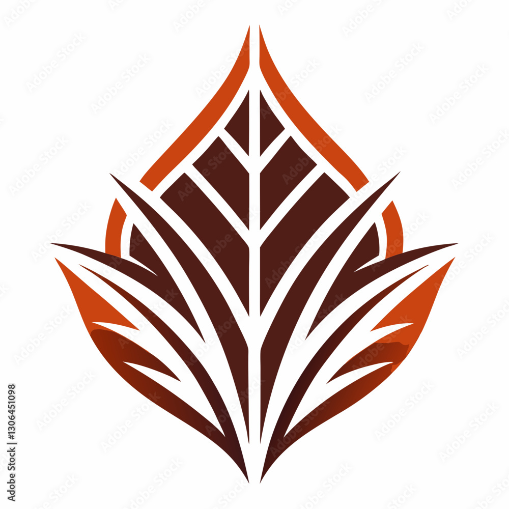 stylized leaf stylized leaf