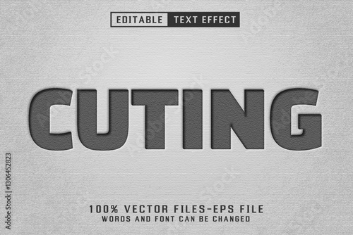 Cuting Editable Text Effect