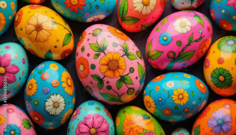 Festive Easter Painted Eggs