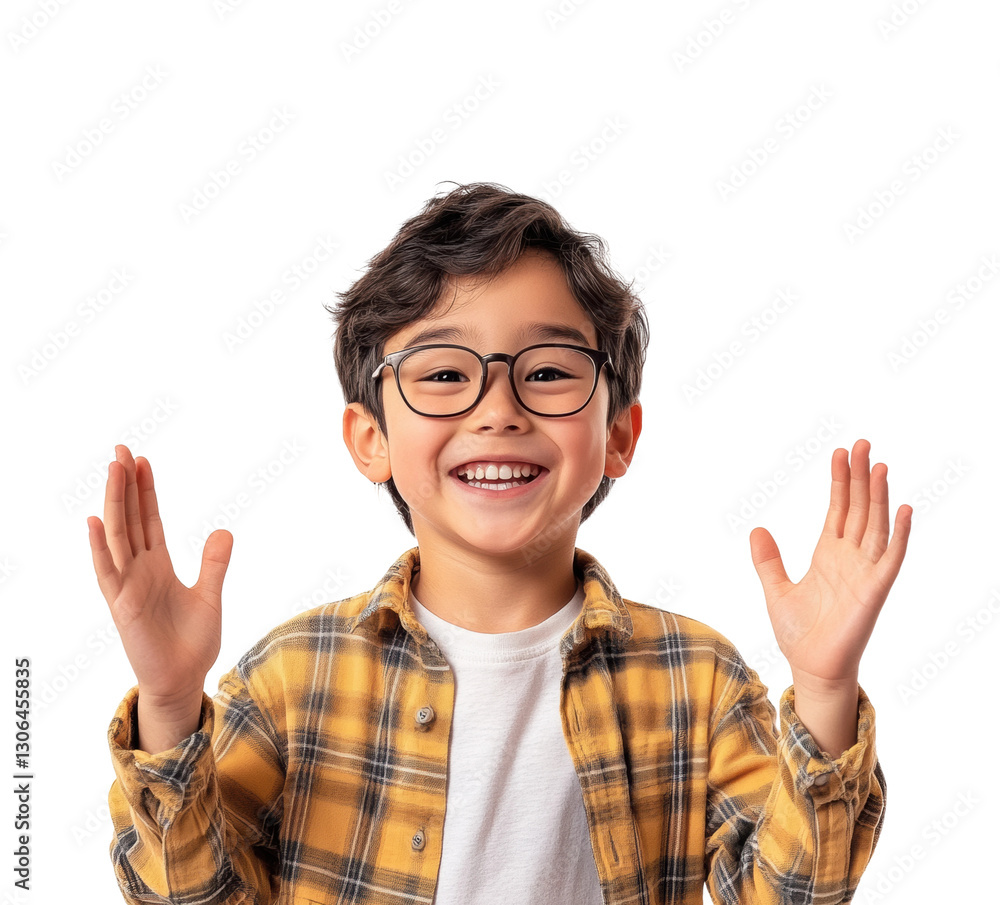 Joyful child smiling portrait bright isolated on transparent background Joyful child smiling portrait bright isolated on transparent background
