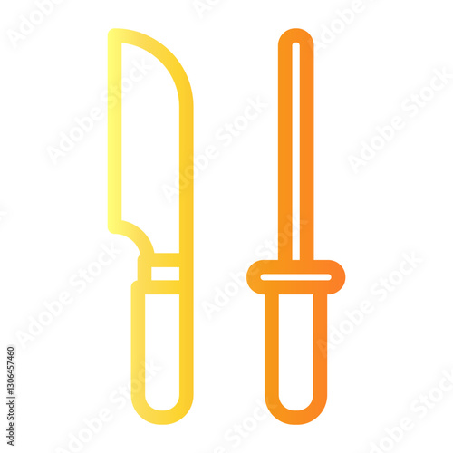 knife Line Gradient Icon