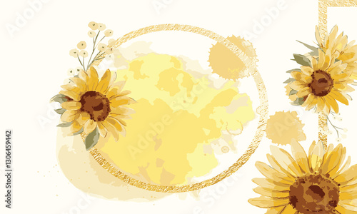 sunflower on a white