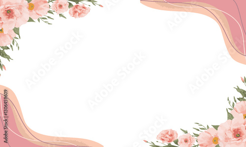 pink rose frame