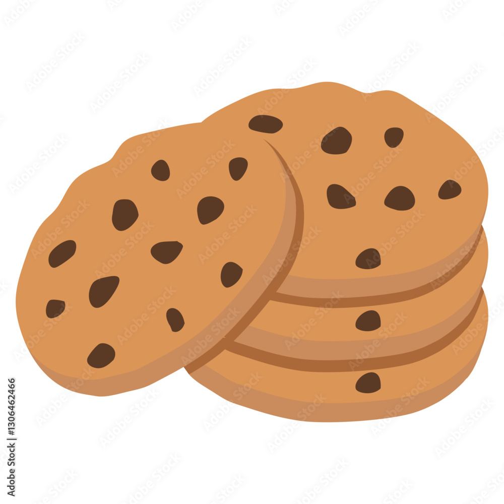 Choco Chip Cookies Vector Choco Chip Cookies Vector