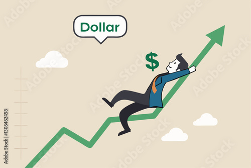 La inversión exitosa obtiene más ganancias o un fondo común de retorno de fácil crecimiento, gana dinero con el comercio de criptodivisa o sueña con ser un concepto rico, el inversor empresario se rel