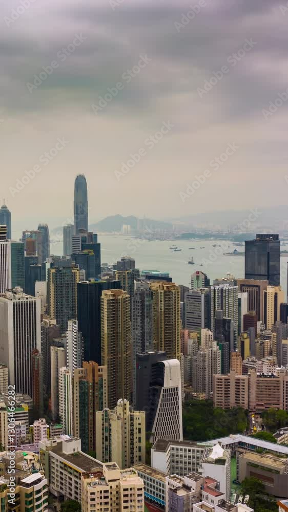 custom made wallpaper toronto digitalday light famous hong kong cityscape harbor traffic aerial vertical timelapse panorama 4k hong kong