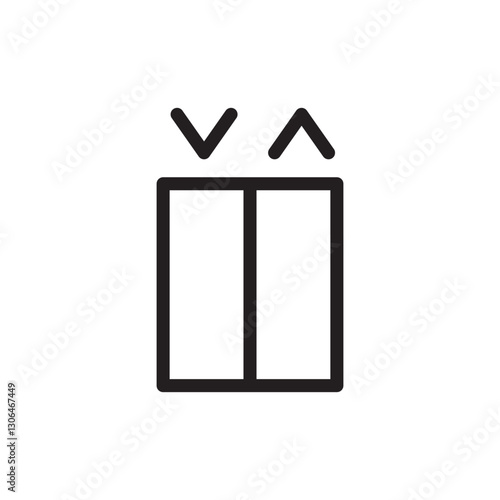 Lift editable stroke outline icon isolated on white background flat vector illustration. Pixel perfect