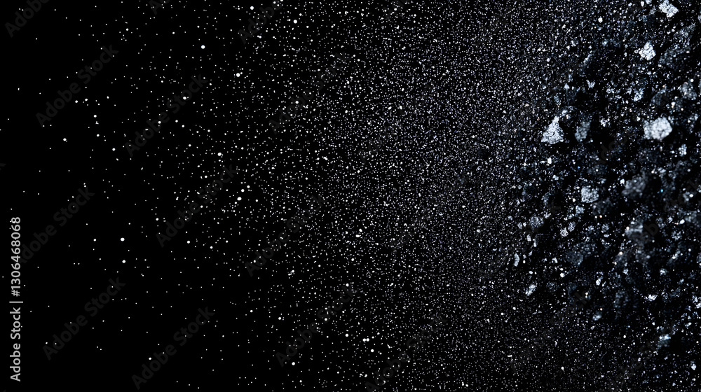 Obraz premium Sparkling Crystals on Dark Background with Glowing Particles