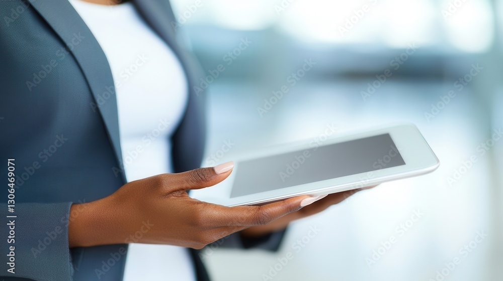 Womans hands holding a tablet computer closeup Womans hands holding a tablet computer closeup