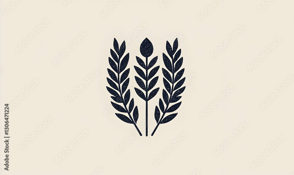 Simple Minimalist Design of Leaves and Floral Elements Illustration Simple Minimalist Design of Leaves and Floral Elements Illustration