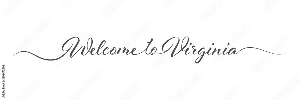 Welcome to Virginia. Single line design. A design element for a creative idea Welcome to Virginia. Single line design. A design element for a creative idea