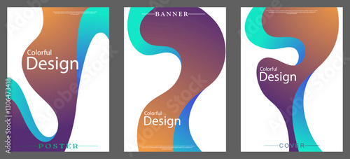 Abstract gradient design template. The idea of a colorful banner. A decorative element for decoration and creativity
