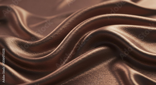 Wallpaper Mural Luxurious Brown Silk Fabric Drape Elegant Texture Background Smooth Waves Torontodigital.ca