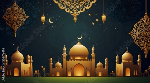 Wallpaper Mural Eid Al  adha mubarak background design.generative.ai Torontodigital.ca