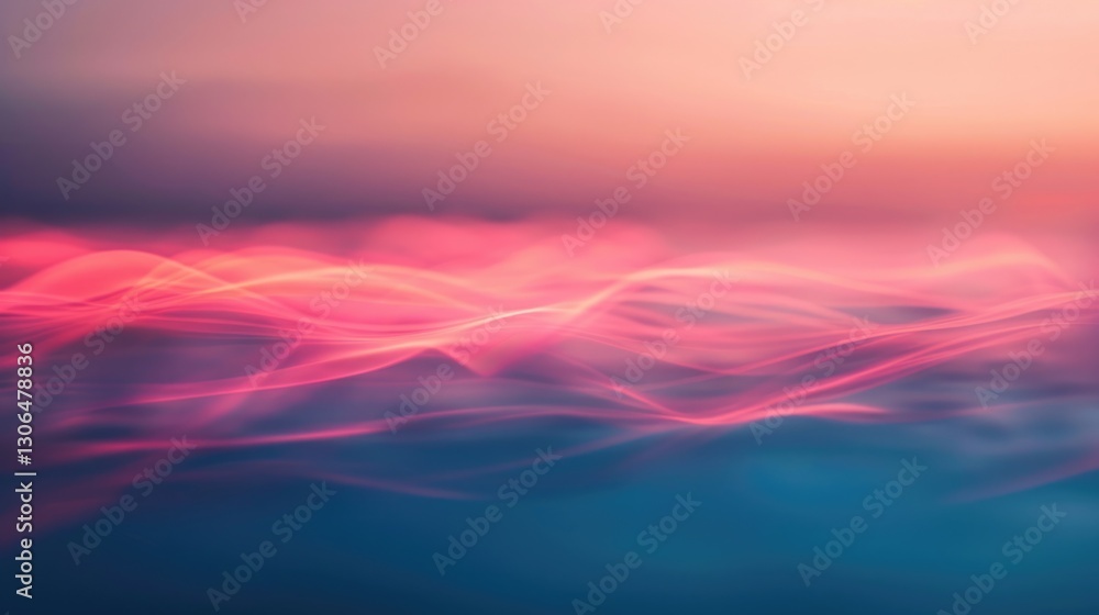 Abstract vivid colorful wave flowing express energetic texture. Seamless texture of vividness curve swirling convey sense of harmony and wonderful scene perfect for effect and graphic design. AIG51.