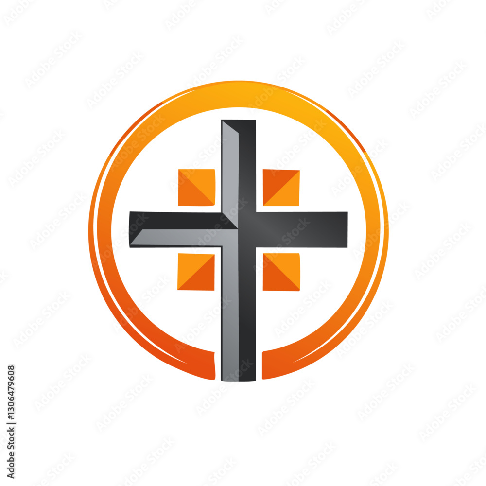 Obraz premium vector religion cross icon design