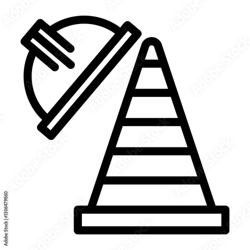 traffic cone Line Icon